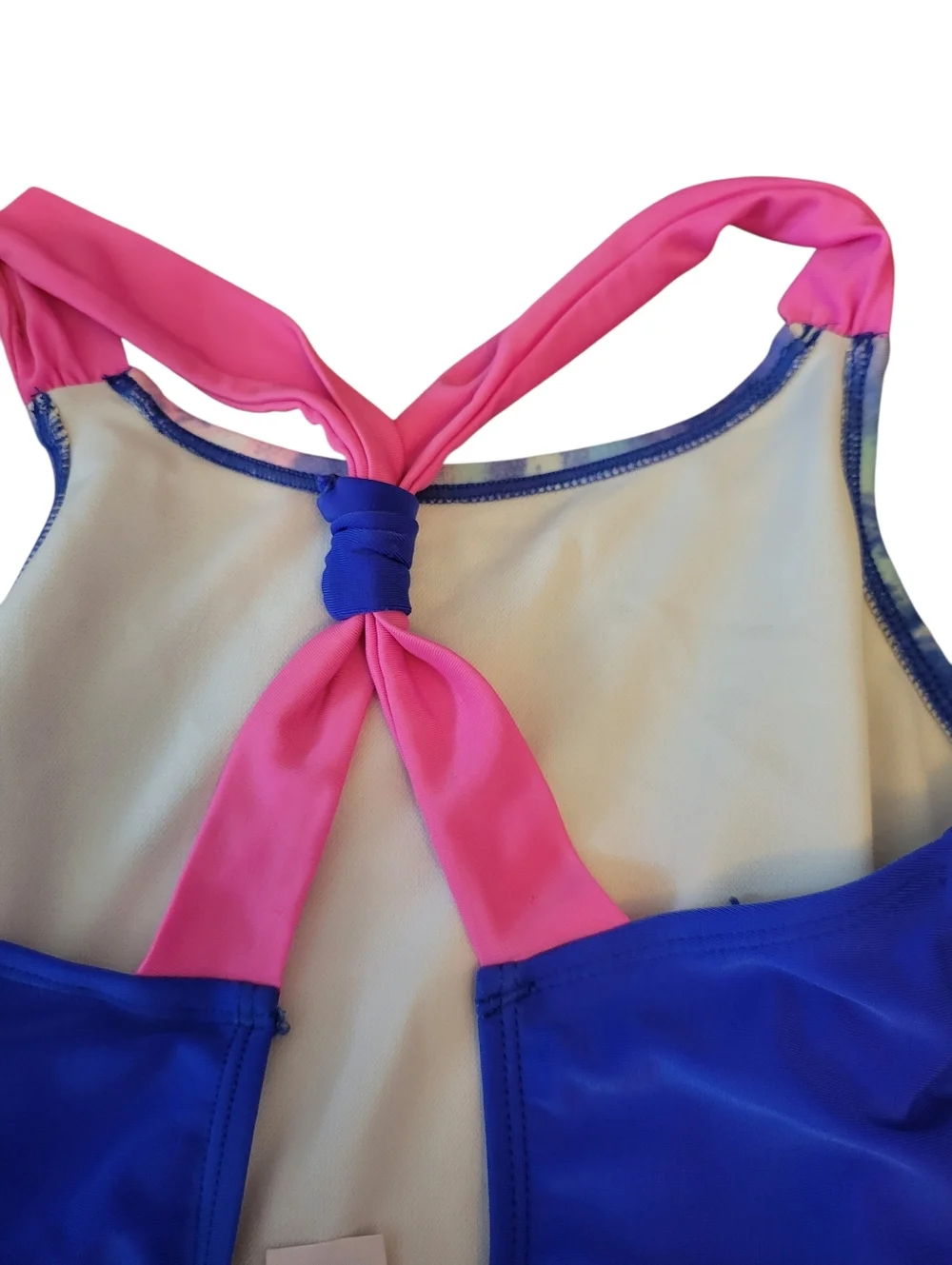 More Than Magic Swimsuit One Piece‎ Tie Dye Heart Crossed Straps Girls L (10/12)